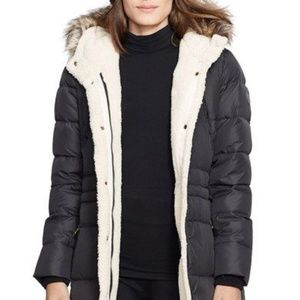 Faux Fur Trim Down & Feather Fill Parka